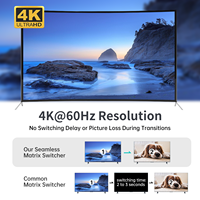 MT-Viki 4K60Hz Seamless HDMI Matrix Switcher 8X8 Dengan GUI Web+Ekstraksi Audio, Pengontrol Video Wall HDMI 2x4, Dapat Diputar 180 Derajat