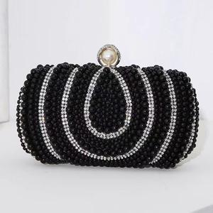 Wholesale Luxury Women Retro Party Dinner <b>Clutches</b> Handmade Rhinestone Faux <b>Pearl</b> Beaded Evening <b>Bag</b> - Product Image 3