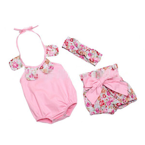 Ensemble de vêtements pour filles : mini-romper, short et bandeau pour cheveux, achat en ligne - Product Image 4