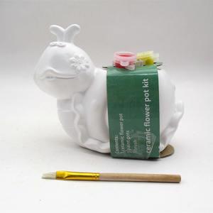 Venta al por mayor de bizcocho de cerámica personalizado sin pintar redondo <span class=keywords><strong>unicornio</strong></span> suculentas DIY macetas y jarrón <span class=keywords><strong>maceta</strong></span> decoración del jardín del hogar - Product Image 5