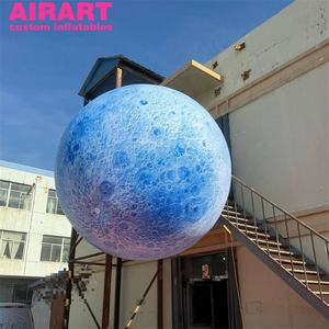 Grande lune gonflable de vente chaude pour les affichages extérieurs d'événement de nuit avec des couleurs et des tailles personnalisables - Product Image 4