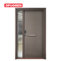 Porte d'entrée de sécurité en aluminium sur mesure, moderne, pour extérieur, prévention des incendies 3h, pour villa et hôtel