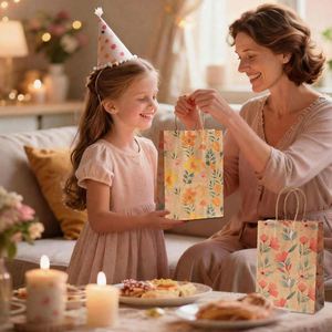 Bolsa de Papel Kraft Marrón Reciclada Ecológica con Asa Larga, Impresión Flexográfica y Logotipo Personalizado para Comida para Llevar - Product Image 3