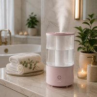 Humidificateur à brume froide 3L, remplissage par le haut, grande capacité, silencieux, pour chambre, maison, bureau, air intérieur