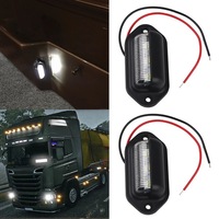 Luz LED para Matrícula, Luz de Seguridad Nocturna Exterior para Remolque 4x4 Todoterreno