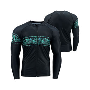 Manga larga lisa de calidad superior para hombres BJJ Rash Guards Elegante personalizado de alta calidad MMA Rash Guards - Product Image 1