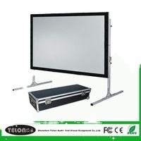 Écran de projection portable pliable rapide en tissu PVC Promax 150 pouces avec certification CE pour les réunions ou le cinéma mobile