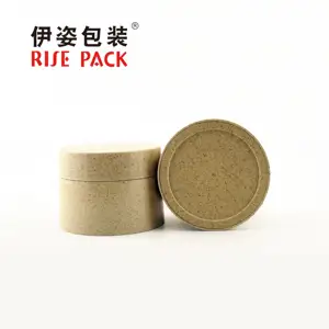 Embalagem de palha de trigo 50g para cuidados com a pele creme vazio frasco recipiente cosmético ecológico