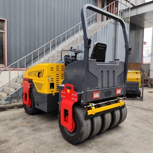 Compacteur routier vibrant à tambour unique jaune, autoporté, avec tambour en acier et composant moteur essentiel - Product Image 6