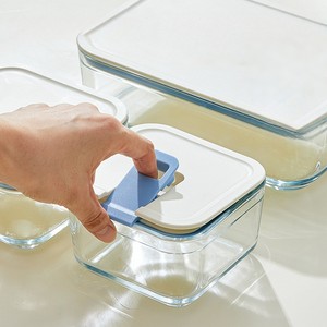 Boîte de rangement pour réfrigérateur avec séparateur amovible, récipient en verre transparent pour fruits et légumes, pour la conservation des aliments frais, organisateur de cuisine - Product Image 2