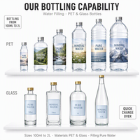 Machine de rinçage, de remplissage et de bouchage automatique de bouteilles en verre PET pour eau potable pure minérale en acier inoxydable 304