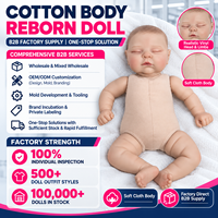 Poupées bébés reborn en coton BERCLA en stock, 18-24 pouces, en vinyle, réalistes, nouveau-nés, vente en gros d'usine, OEM, ODM, ASTM, CPC, CE, BSCI