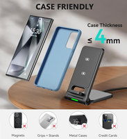 Support de charge sans fil pliable à double bobine 15W, support magnétique portable pour iPhone, horizontal et vertical, multifonction