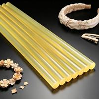 Bâton de colle thermofusible transparent jaune flexible JCXC 11 mm, excellente humidification pour la fixation de serre-têtes et de pinceaux de maquillage, accessoires pour épingles à cheveux