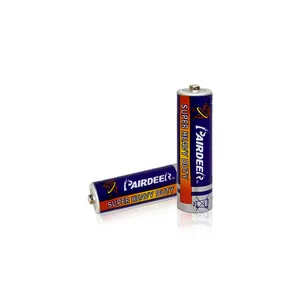 Pairdeer no. 5 2x1.5v r6 ए. ए. um-3 um3 aar6p battery-r6 पीवीसी अतिरिक्त भारी शुल्क जस्ता कार्बन बैटरी घड़ियों के लिए