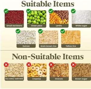 6.5kg Household Dry Grain Rice Storage <b>Container</b> Clear Damp-Proof <b>Plastic</b> 6 Grids Rotatable Kitchen Food Dispenser for Rice - Product Image 2