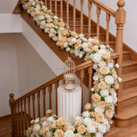 Rampe d'escalier moderne de haute qualité, sur mesure en usine, vente en gros, chemins de table floraux pour mariage