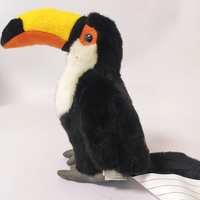 Oso de cuervo negro supersuave personalizado de fábrica, pájaro Cuervo de pico largo, juguetes de peluche, pájaro negro realista para el Día de San Valentín para jugar