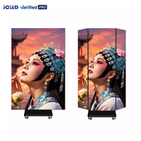 Écran d'affichage LED pliable à trois volets, double face, écran d'affichage électronique LED à trois côtés, bannière LED à 3 faces
