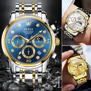 OLEVS 2889 nuovo orologio da polso sportivo di grande qualità da <span class=keywords><strong>uomo</strong></span> in acciaio impermeabile orologi Casual da <span class=keywords><strong>uomo</strong></span> orologio luminoso calendario - Product Image 4