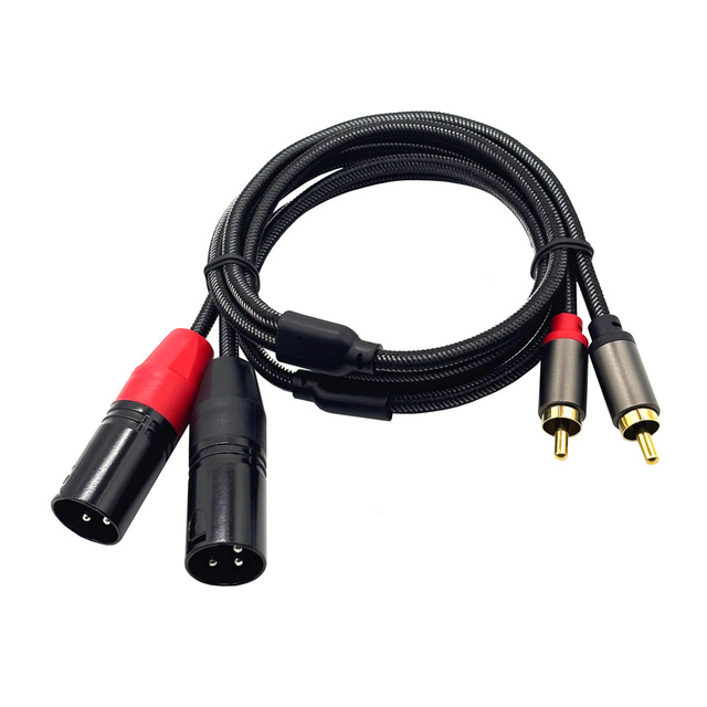 3M HiFi Stereo Audio Connection Microphone Cable RCA to XLR Male 2 RCA to 2 XLR Male Path Cable for Audio & Video Devices