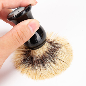 Brosse à barbe personnalisée avec logo, manche ABS noir, brosse à mousse, brosse à franges, brosse à raser pour hommes, rasoirs, brosse à cheveux, brosse à barbe, brosse faciale - Product Image 6