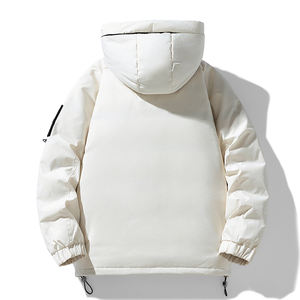 Veste à capuche pour homme, nouvelle collection hiver, logo personnalisé, version coréenne, mode streetwear, coupe fluide, veste de travail confortable - Product Image 2