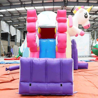 Structure gonflable licorne, blocs de construction, dauphin de dessin animé, jungle, château gonflable pour église, adultes, enfants, filles