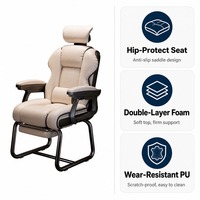 Chaise de jeu Esports en cuir avec massage, soutien lombaire, pieds fixes pour stabilité, rotation à 360 degrés, siège ergonomique, appui-tête, certifiée BIFMA CE