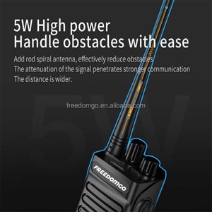 Walkie Talkie Freedomgo FM-16e de Largo Alcance, Analógico, Negro, 5W UHF, Aplicación para Intercomunicador Inalámbrico para Apartamentos, Radio Portátil - Product Image 5