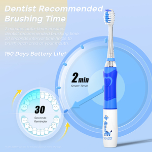SEAGO SG977 luce a LED 4 modalità di sbiancamento orale cura 8 teste morbide Smart Timer età <span class=keywords><strong>3</strong></span> + bambini bambino <span class=keywords><strong>Sonic</strong></span> spazzolino elettrico - Product Image 4