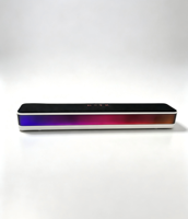 Barre de son LED RGB multicolore, Bluetooth 5.4, sortie 10W, 2 haut-parleurs externes à aimant de 52 mm, barre de son de bureau rechargeable