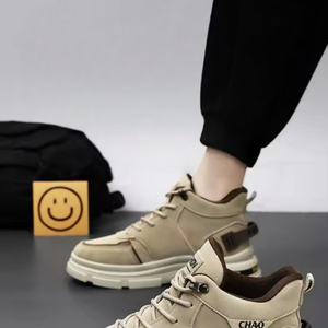 Chaussures de sport décontractées de créateur, baskets en toile montantes pour hommes, chaussures de skateboard à semelle épaisse, chaussures de randonnée confortables et chaudes pour l'extérieur - Product Image 2