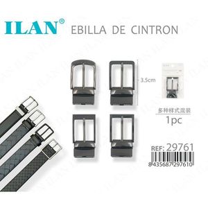 Fibbia per cintura ILAN da 3,5 cm in metallo con perno, ricambio per cinture da uomo e donna - Product Image 3