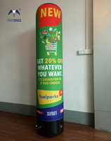 Colonne gonflable hermétique Tentspace avec éclairage LED pour la publicité, la promotion, les salons professionnels, les expositions, les événements, design personnalisé