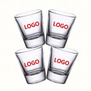 Vasos de Chupito Transparentes, Irrompibles, Duraderos y Portátiles, con Logotipo Personalizado, de Cristal sin Plomo, Capacidad de 30-50 ml, en Oferta - Product Image 1
