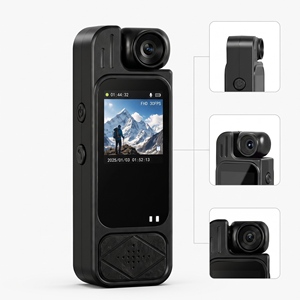 Mini Cámara Corporal 1080P HD, Grabadora de Video Portátil con Lente Giratoria, Pantalla LCD y Clip - Product Image 2