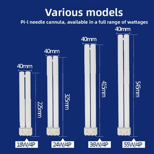 <span class=keywords><strong>Tube</strong></span> de lampe plat en forme de H à quatre broches, <span class=keywords><strong>tube</strong></span> de lampe long de type H 24W36W55W tricolore PLL à économie d'énergie - Product Image 4