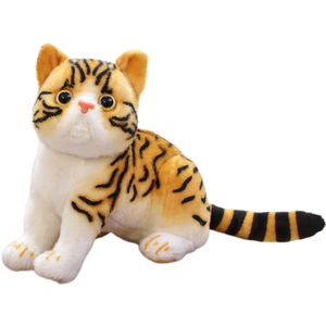 Muñeco de Peluche de Gato <span class=keywords><strong>Calico</strong></span>, Juguete Realista de Gatito Negro, Naranja y Blanco, Recuerdo y Regalo de Cumpleaños - Product Image 5