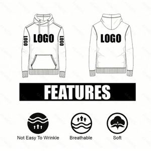 Sweat-shirt à capuche oversize de haute qualité, 500 grammes, en coton, avec logo imprimé personnalisé, pour homme, modèle vierge - Product Image 2