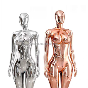 Boutique BBL <strong>Mina</strong> Models Big Bra Curvy Women Dummy Plating Gold Silver Plastic Full Body Plus Size Standing Clothing Mannequins - Product Image 5