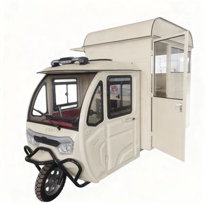 Carrito de Comida Móvil para Exteriores de Tamaño Personalizado, Acero Galvanizado, 3 Ruedas, Calentador Integrado, Camión Multifuncional para Venta de Aperitivos - Product Image 1