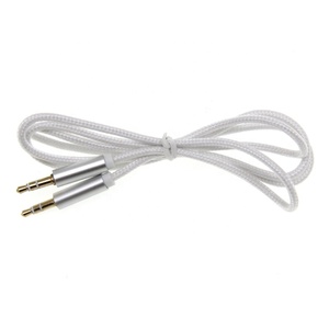 Câble Aux stéréo tressé 3.5mm mâle à mâle, câble Audio pour <span class=keywords><strong>iPhone</strong></span>, téléphone de <span class=keywords><strong>voiture</strong></span>, casque MP4, haut-parleur, <span class=keywords><strong>cordon</strong></span> de ligne, 1m - Product Image 4