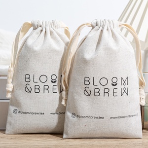 Có Thể Tái Chế Bông Gấp Đôi Dây Kéo Sản Phẩm Lưu Trữ Bao Bì Túi Biểu Tượng Tùy Chỉnh In Muslin Bụi Quần Áo Pouch Cho Giày - Product Image 1