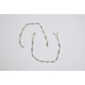 Chaîne de cheville vintage plaquée or oxydé avec pierre naturelle, motif floral classique, sertissage griffe, bijoux pour femme, cadeau de mariage - Product Image 1