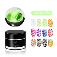 Nouvelle arrivée Poking Gel Polish Blanc Noir Couleur avec Poking Base Coat Conception gratuite Poke Gel Vernis à ongles OEM Lace Gel