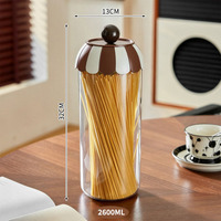 Bocal de rangement hermétique en plastique alimentaire en forme de champignon, pour épices, céréales et café, capacité 501 ml, avec couvercle anti-humidité