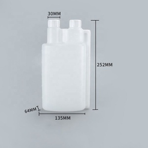 500ml HDPE Plastic <b>Dispenser</b> Double Dosing Twin Neck <b>Bottle</b> - Product Image 3