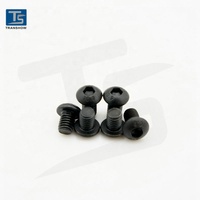 Sekrup Kepala Tombol Hex Berlapis Hitam 12MM M6, Sekrup Mesin, DIN7380