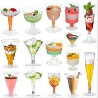 Mini Coupes à Dessert de 5 Oz, Petits Gobelets en Plastique, Verres à Vin, Tasses de Service pour Bar, Fêtes, Mousse, Dessert et Verres à Shot